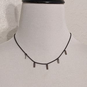 Sarah Briggs Black Tab Necklace